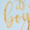 50 Pack Its a Boy Baby Shower Cocktail Napkins Party Supplies 5x5 inch, Blue with Gold Foil Table Napkin